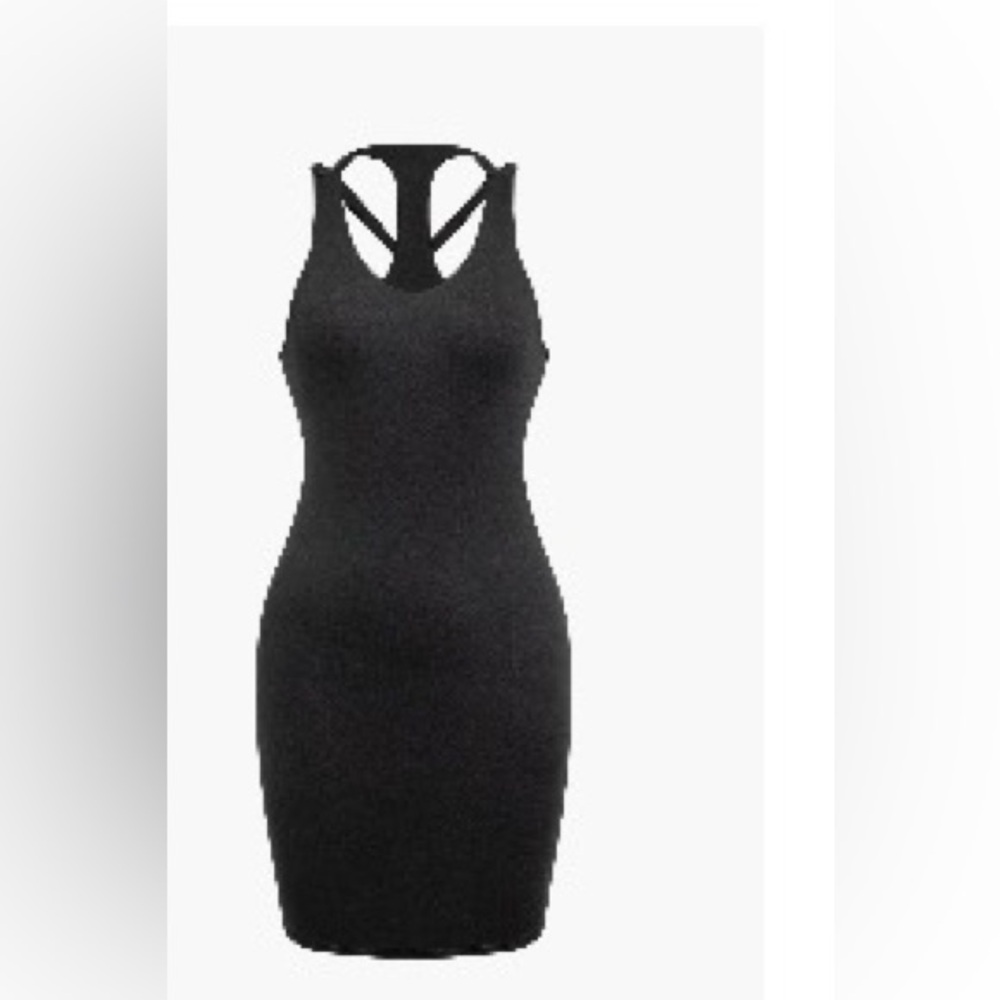 Women’s Black Racerback Bodycon Mini Dress